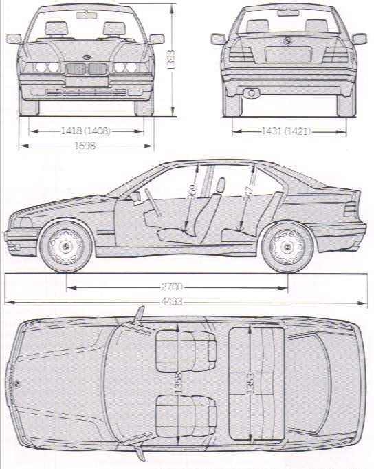 Ауди 100 с4 чертеж