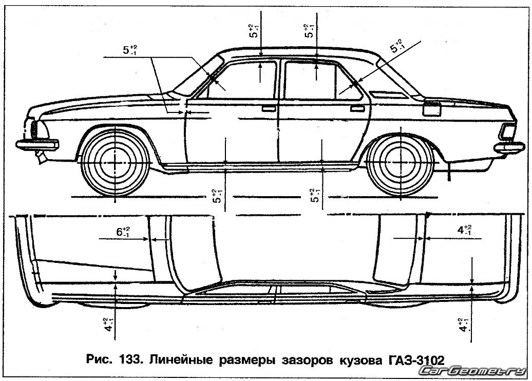 Газ 31105 чертеж