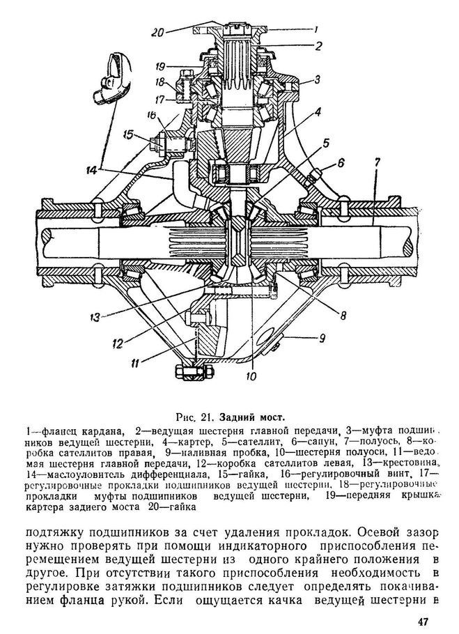 Дифференциал газ 66 чертеж