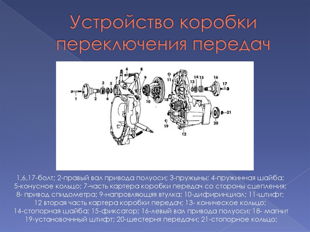 Схема коробки робот