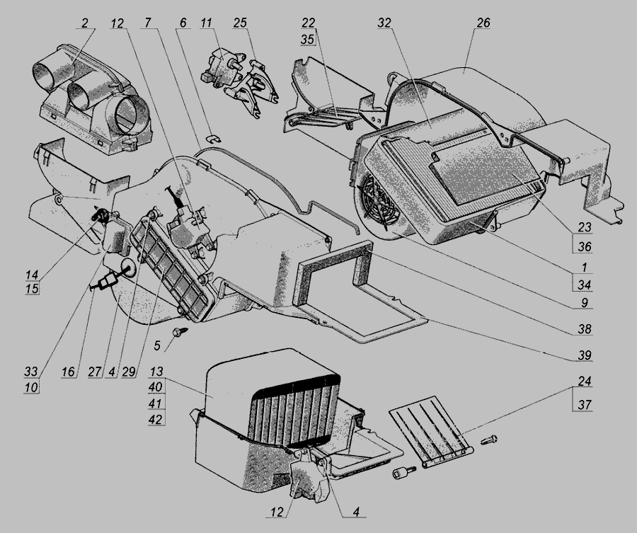 Радиатор печки валдай. Отопительная система ГАЗ 31105 Крайслер. Система отопления ГАЗ 31105 Крайслер. Система отопления салона ГАЗ 31105 Волга. Система отопления ГАЗ 31105.