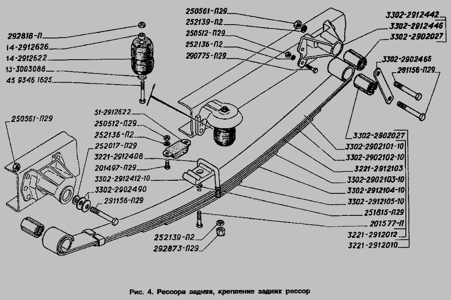 Устройство газели. Ось рессоры Газель 3302. Рессора задняя Газель 3221 схема. Болт кронштейн задней рессоры ГАЗ 3302. Схема рессоры Газель 3221.