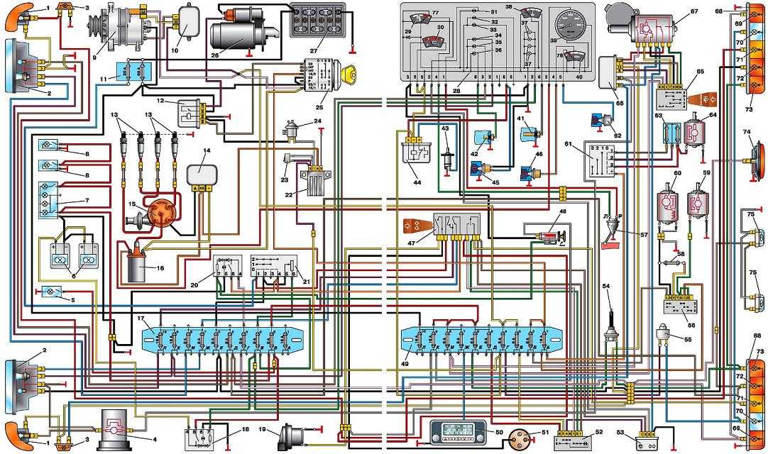 Электросхема газель