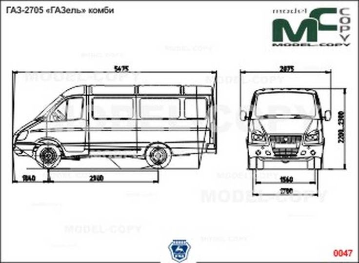 Чертеж кузова газель 2705