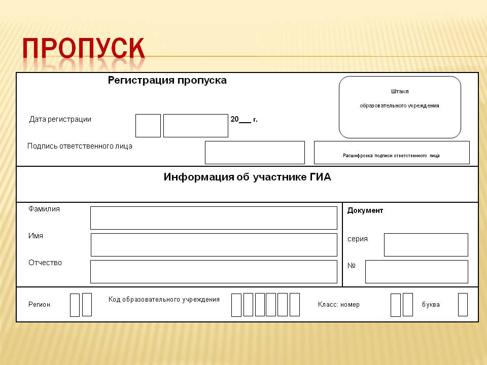 Пропуск на въезд машины на территорию образец