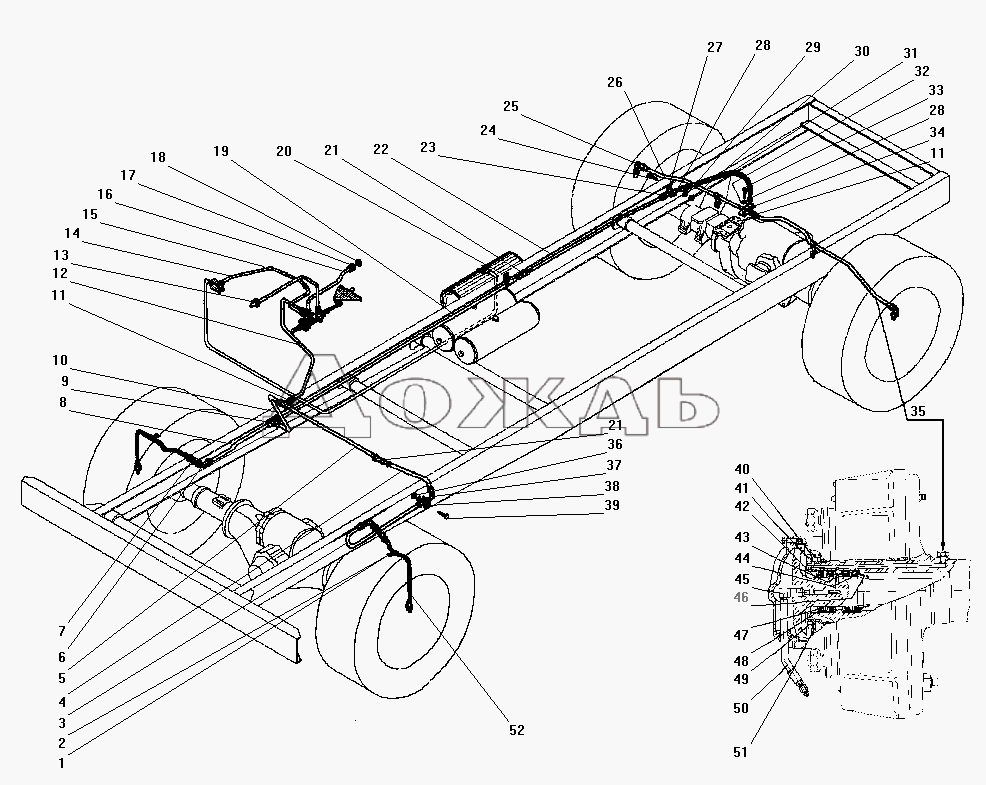 Тормозная схема урал 4320