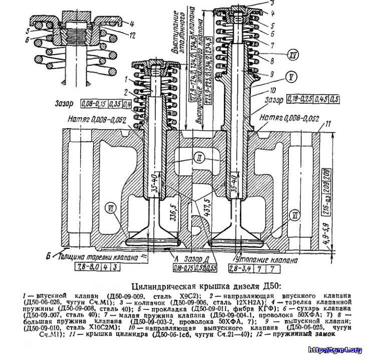 Клапана двигателя чертеж