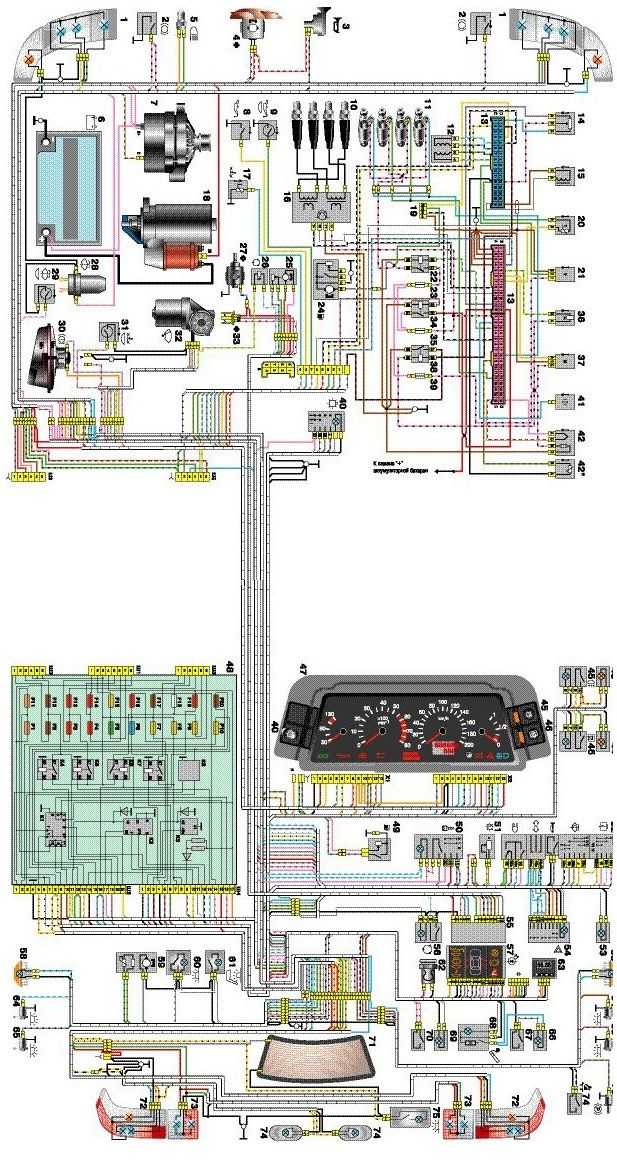 Схема проводки ваз 2112 16
