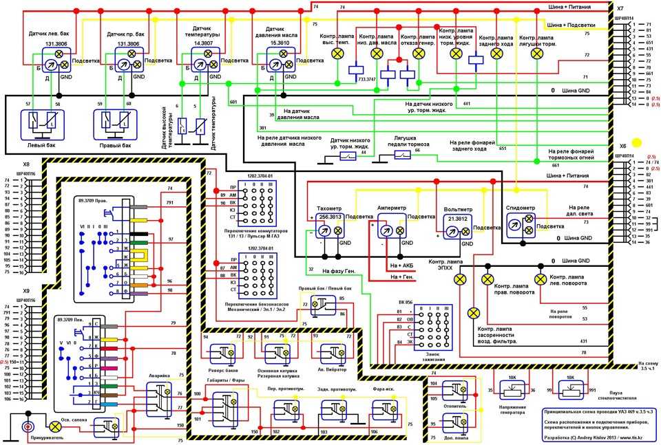 Схема электропроводки уаз 390945 фермер - 89 фото