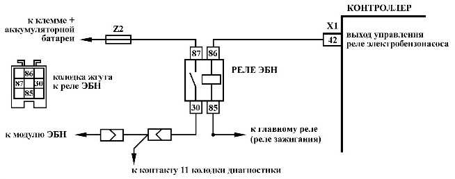 Схема главного реле