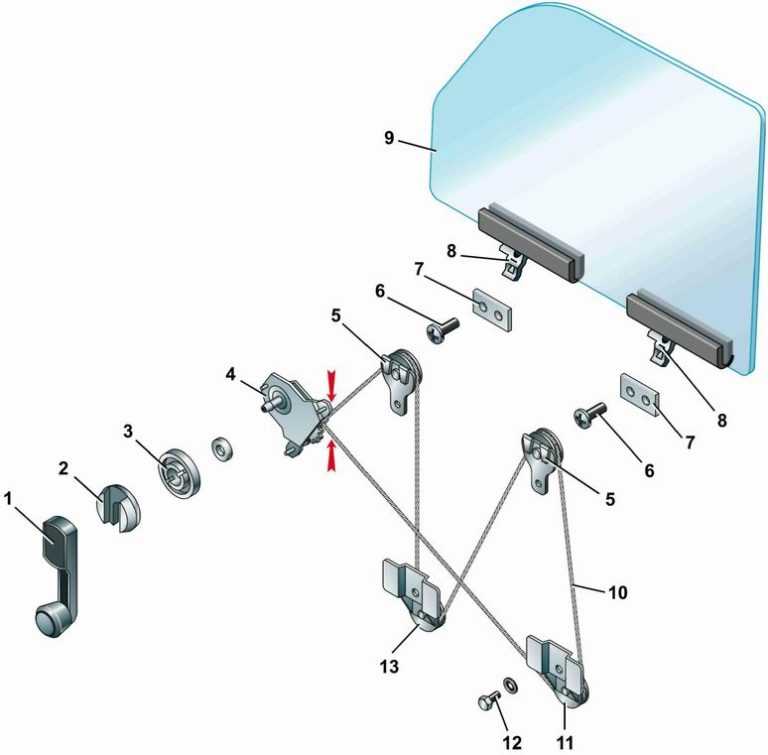 Трос стеклоподъемника ваз 2107 схема