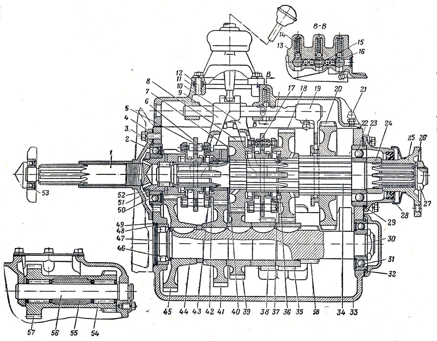 Зил 157 схема трансмиссии