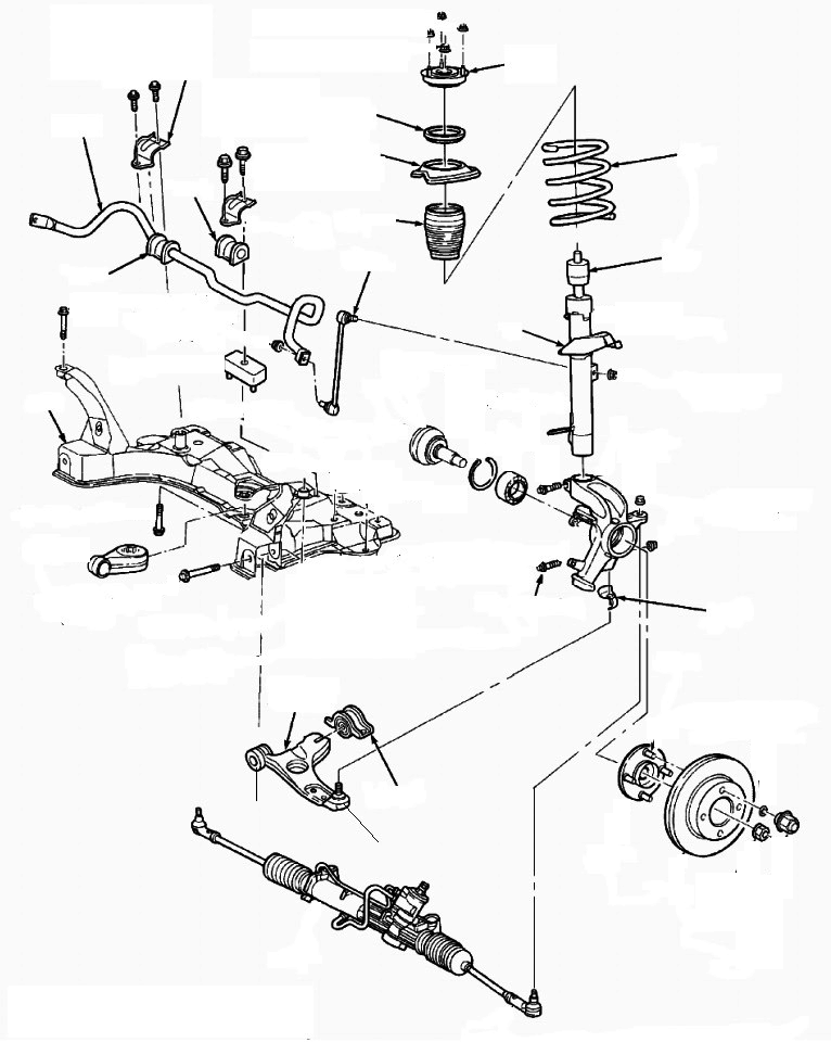 Форд фокус 2 передняя подвеска схема с названиями