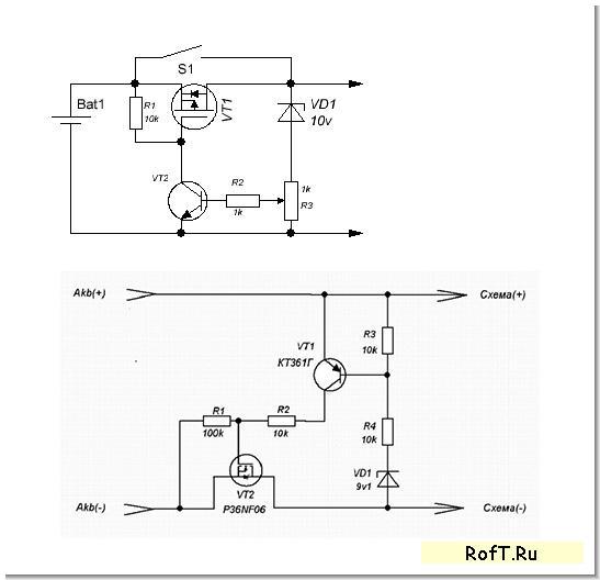 Схема защиты литий ионных аккумуляторов от разряда