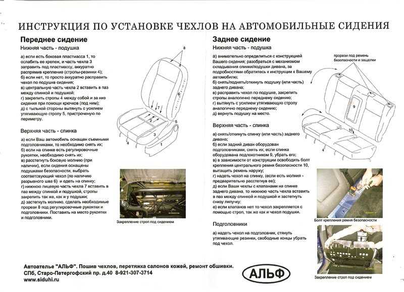 Как крепить накидки на сиденья