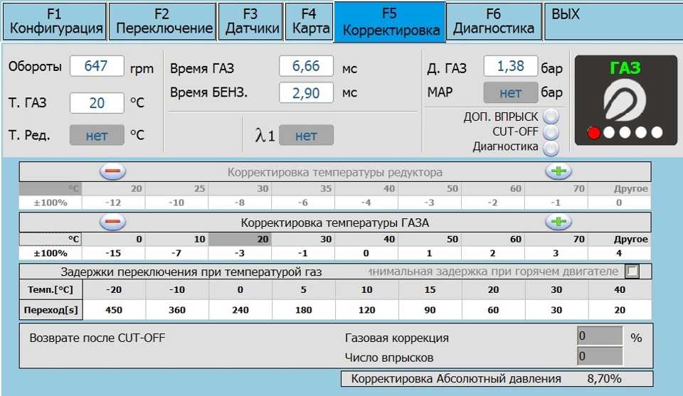 Как настроить газ