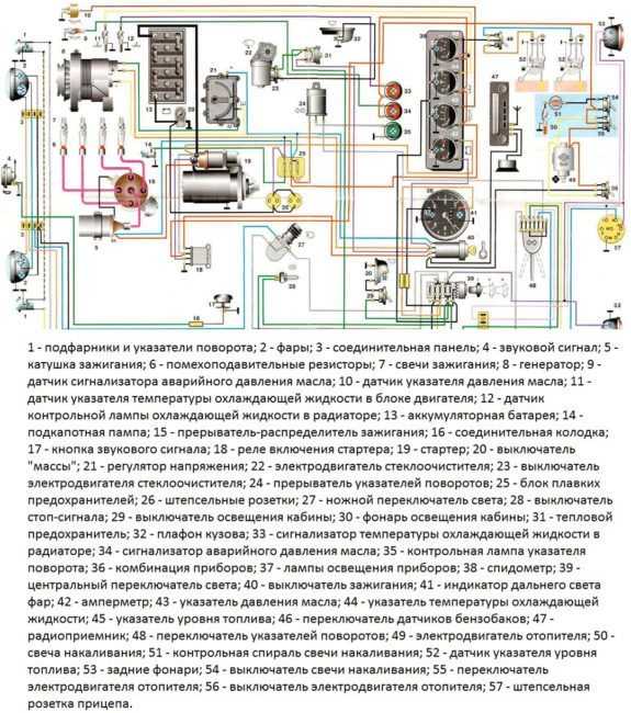 Электросхема уаз буханка карбюратор