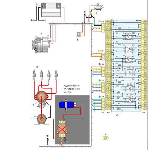 Схема ваз 2107 инжектор