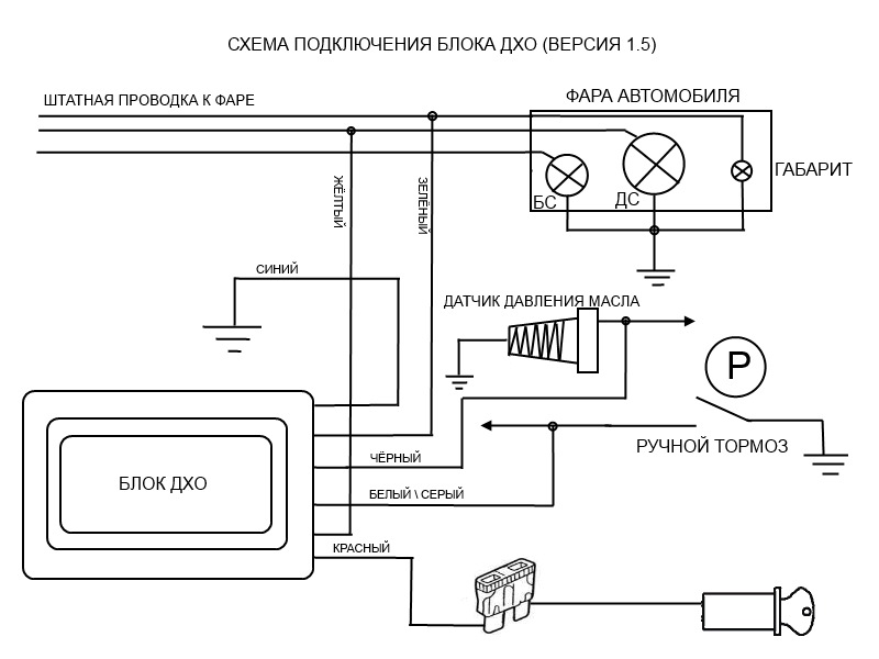 Схема подключения дхо через контроллер