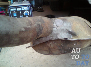 Завариваем глушитель