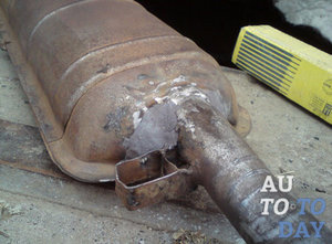 Завариваем глушитель