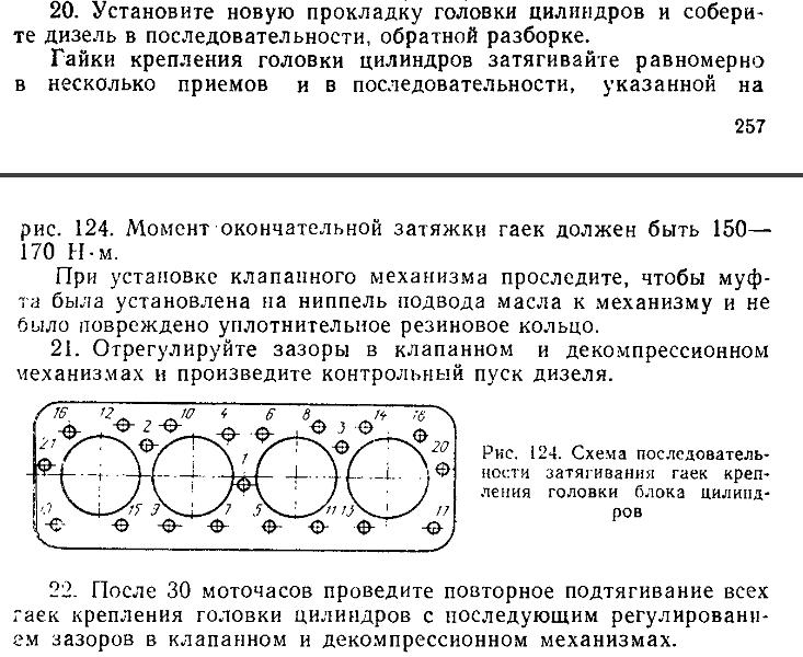 Порядок цилиндров заз