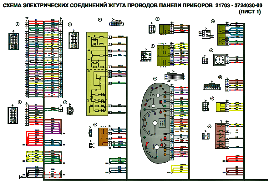 Схема подкапотной проводки приора