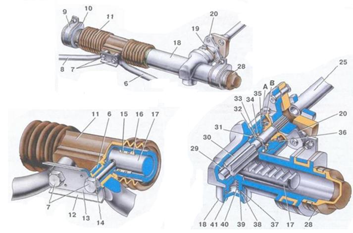 Рулевая рейка 2114 схема