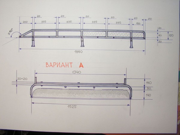 Багажник на крышу уаз буханка своими руками чертежи с размерами