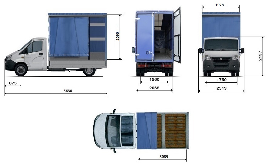 Газель фермер габариты кузова