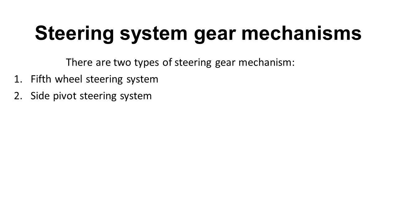 Steering system gear mechanisms