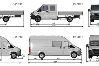 Газель цельнометаллический фургон размеры
