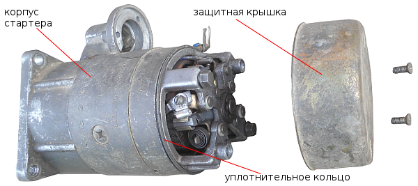 крышка и корпус стартера