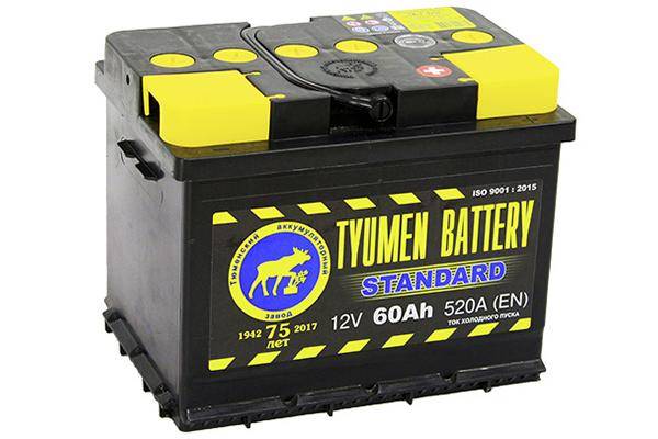 ТАЗ Standart 6СТ-60L 60 А/ч-12V ст EN510