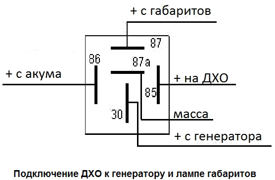 Пятиконтактное реле схема